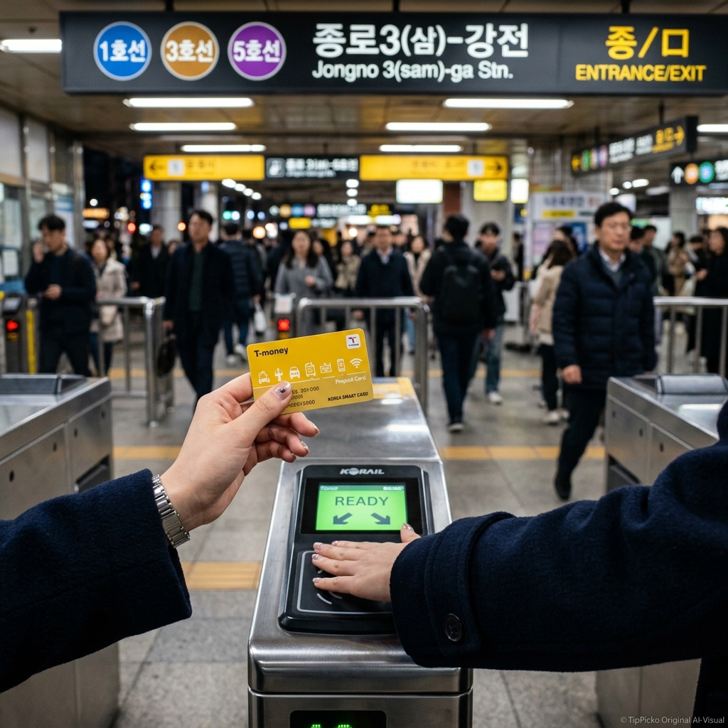 Complete expert guide for using T-Money card in Korea - TipPicko Original AI-Visual