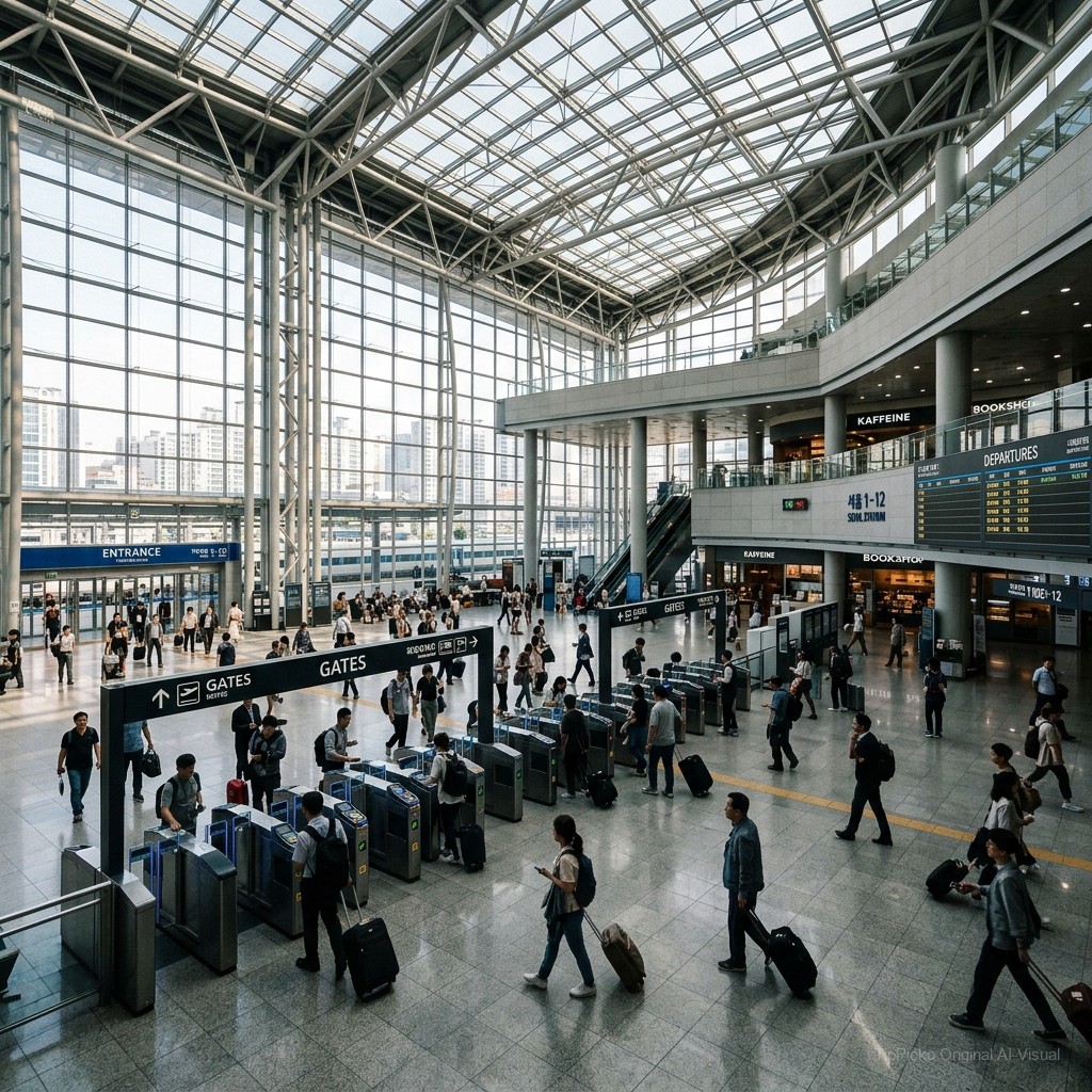 Inside Seoul Station KTX Terminal