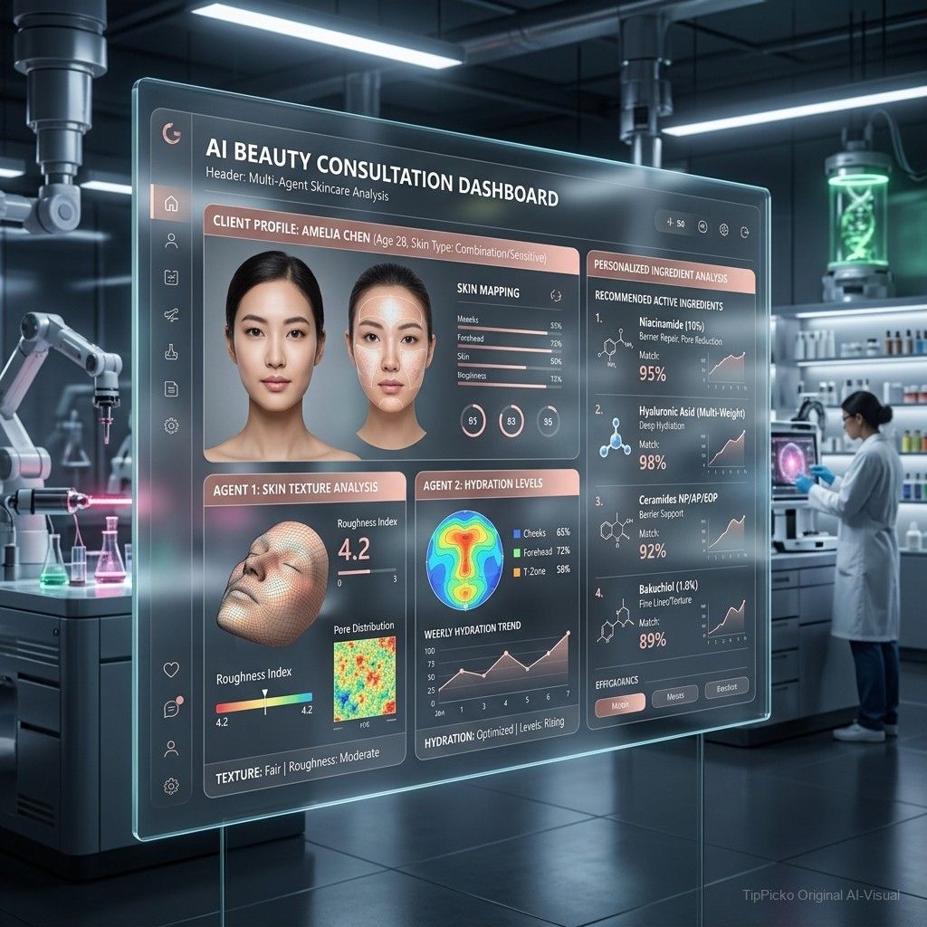 AI-based real-time skin diagnosis and personalized beauty solution interface