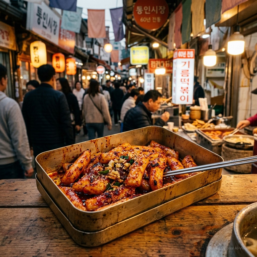 Korean market vendors showing the spirit of Jeong